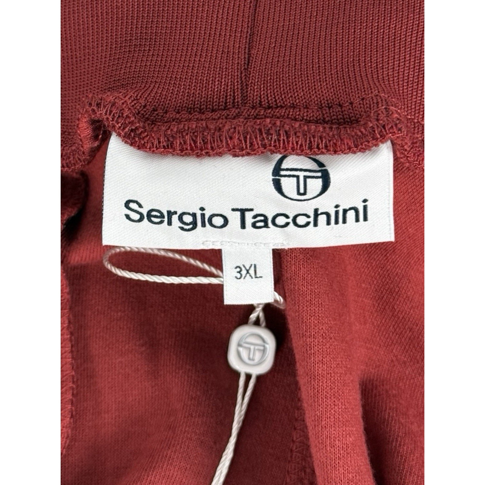 Sergio Tacchini Mens 3xl Pants Monte Joggers Red Merlot Cotton Blend Nwt — image 8 of 8